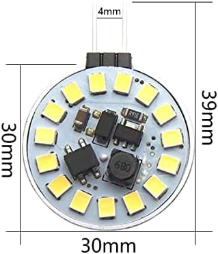 מנורות לד גוטרייז ג4, 5 מארז 10-30 וולט לבן קר 2 וואט 15 נורות לד,ניתן לעמעום 360 מעלות אור לד 180 לט