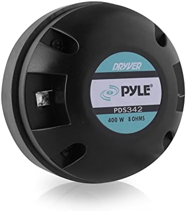 Pyle 1.35 אינץ 'טוויטר קרן נהג -400 וואט וואט חשמל גבוה לרכב רמקול רמקול שמע עם סליל קול אלומיניום שטוח, דיאפרגמת