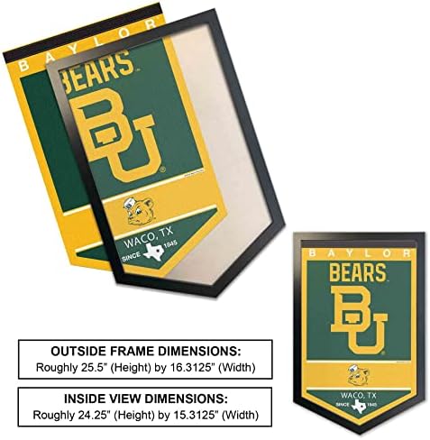 Baylor Bears Heritage Logo History Banner ומסגרת באנר עץ