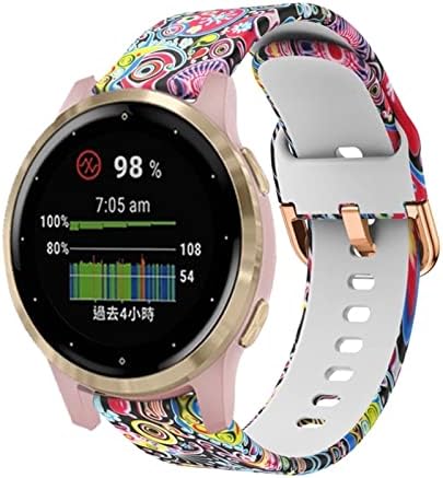 Bedcy 18 ממ החלפת סיליקון רצועת רצועת שעונים חכמה עבור Ticwatch C2 עבור Garmin Active S Watch Watch אביזרי צמיד