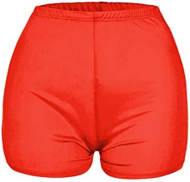 מצחיק אותיות הדפסת ספורט מכנסיים קצרים נשים גבוהה מותן יוגה מכנסיים אימון מועדון בגדי בית למתוח תחתונים אדום