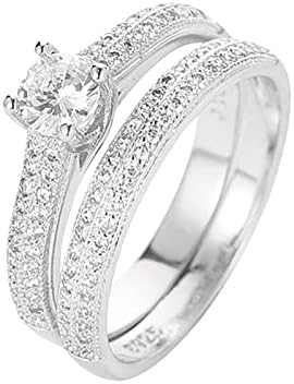 מויסניט טבעות לנשים זוג של טבעות עם יהלומים לנשים תכשיטים פופולרי אביזרי טבעות-02225