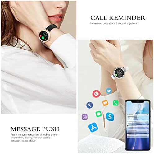 שעון חכם לנשים לנשים מבצע שיחות Smartwatch Ladies Fitness Watch Tracker עבור מונה מונה תואם לאנדרואיד iOS
