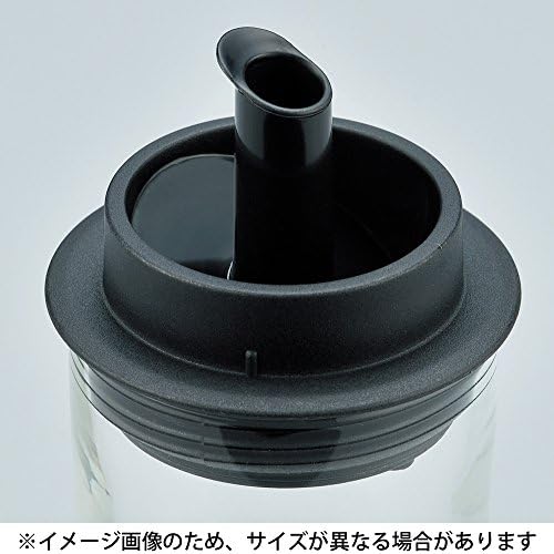 Iwaki KT5032-BKO זכוכית עמידה בחום, מיכל תבלין, בקבוק שמן, כד שמן, שחור, מ ', 5.6 פל', מכסה כלול