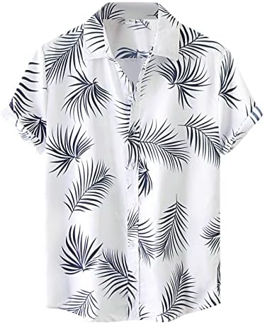 קיץ גברים של חולצה מזדמן אופנה חולצה הוואי פרחוני מודפס חולצה חולצה קצר שרוול חבילה של חולצות