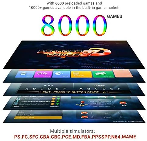 מכונת קונסולת משחקי ארקייד תיבת פנדורה רטרו-8000 משחקים ב - 1, פונקציית משחק להורדה לאינטרנט אלחוטי, תמיכה