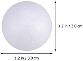 כדורי פאף של Sewacc 100 יחידות 3 סמ כדורי קצף לבן כדורי מלאכה לאמנות וקצף מלאכה חלקים עגולים כדורי קלקר לפרויקטים