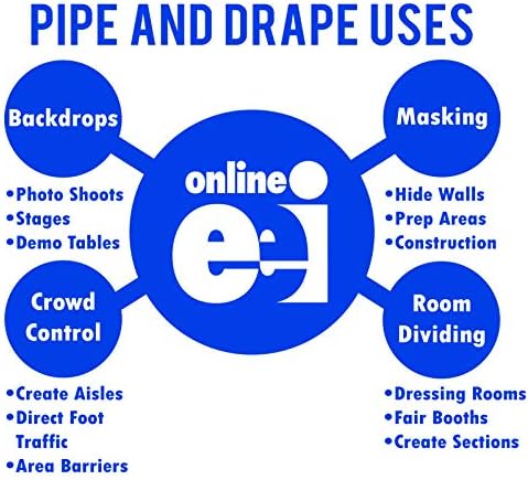 Onlineeei Premier Pipe Cipe and Tropdopt ערכת תפאורה 8ft x 10ft