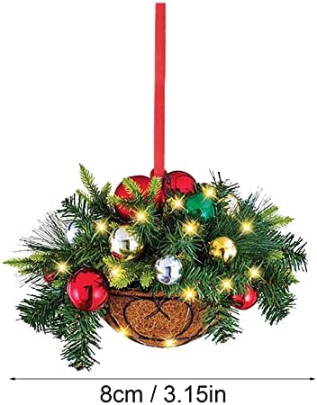 קישוט סל תלייה עץ חג המולד קישוטי מתנה לפני מואר מואר לחג המולד מלאכותי תליון תליון
