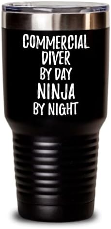 מצחיק מסחרי צולל כוס על ידי יום נינג ' ה על ידי לילה הורות מתנת רעיון חדש איסור פרסום הורה מבודד כוס עם מכסה שחור