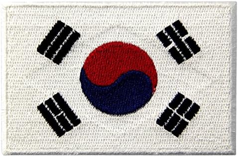 דגל דרום קוריאה קוריאנית אפליקציות גודל טלאי גודל גודל גודל גובה 1.13 אינץ 'ברוחב 1.75 אינץ'.