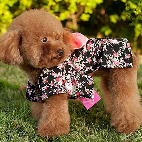 1 pc קימונו יפני עם פרחים קטנים הדפסת תלבושת תלבושת עבור כלבים של חיות מחמד