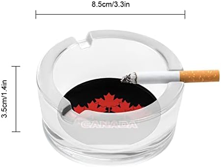 עלה קנדה קנדה מעשן מעשן סיגריות סיגריות סיגריות עגול מגש אפר מארז לחיצוניות מקורה