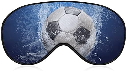 מים טיפות סביב כדור כדורגל מכסה מסיכת עיניים רכה אפקטיבית הצללה אפקטיבית מסכת שינה נוחות עיניים עם רצועה מתכווננת
