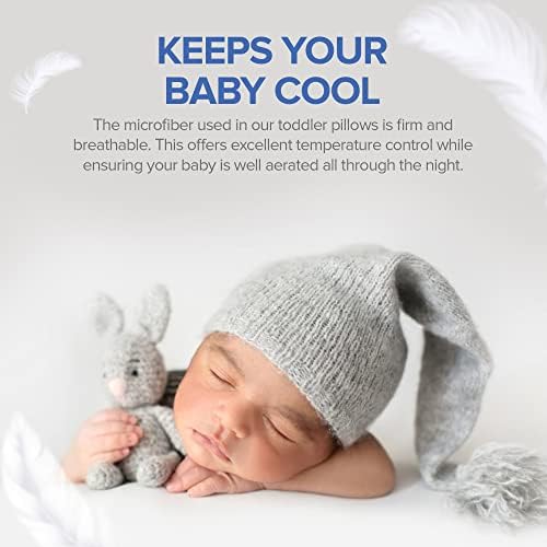 קונטיננטל מצעים שינה פעוט כרית-לוקסוס מיקרופייבר קירור כרית לתינוקות ופעוטות - מכונת רחיץ היפואלרגנית תינוק כרית.