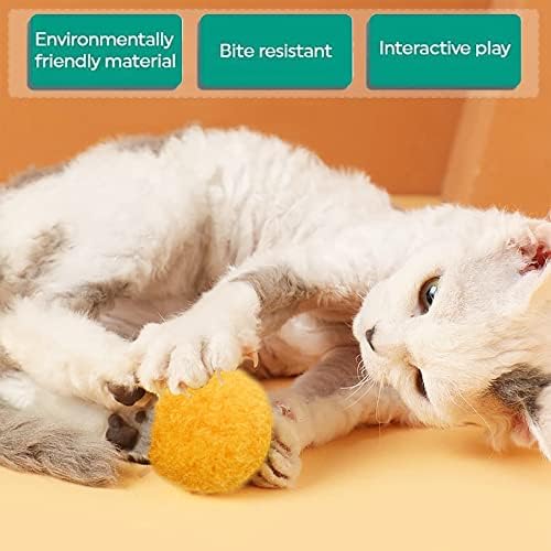 הצגת חיות מחמד 100 יחידות 1.5 /3.8 סמ כדורי צעצוע חתול בכמויות גדולות של חתלתול רך פומפון צעצועים מקורה חתולים אינטראקטיביים