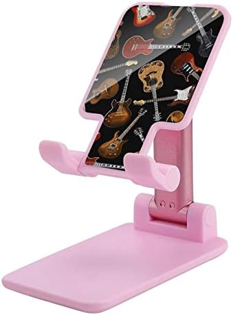 תבנית גיטרות מודפסת שולחן עבודה שולחן עבודה מתקפל מחזיק טלפון סלולרי מתכוונן אביזרי שולחן עבודה למשרד נסיעות