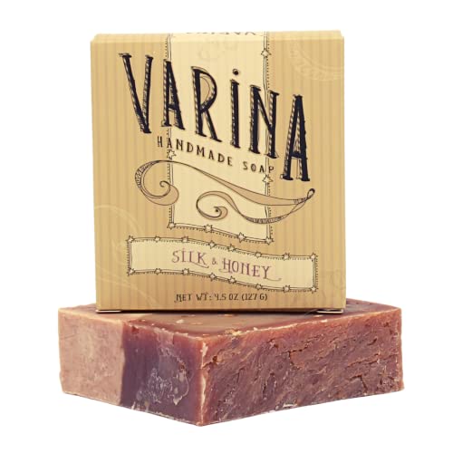 ורינה אורגני משי ודבש בר סבון-ניקוי עדין לעור רגיש, מתוק וניל-3 מארז-לחוות עור בריא וזוהר