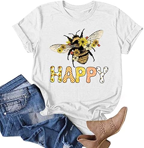 פסטיבל דבורה גבעות צמרות קיץ שרוול קצר דבורים מצחיקות אותיות מודפסות חולצות טייט