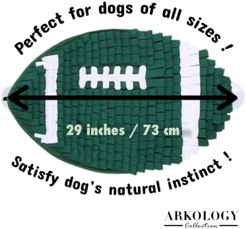 ארקולוגיה אוסף לאנפף מחצלת לכלבים, ירוק כדורגל עיצוב, כלב האף האכלת מחצלת, חיות מחמד אינטראקטיבי כלב פאזל צעצועי מעודד טבעי