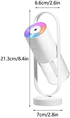 מכשיר אדים אלחוטי עם מנורת הקרנה צבעונית רומנטית 360 מעלות מסתובבת 200 מיליליטר נייד 21.5 על 6 על 6 סמ