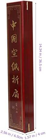 Cabilock מאוורר נייד מאוורר כף יד מאוורר קיפול סיני מאוורר מעץ קופסת אחסון מעץ יפני מאוורר קופסת מתנה קופסת