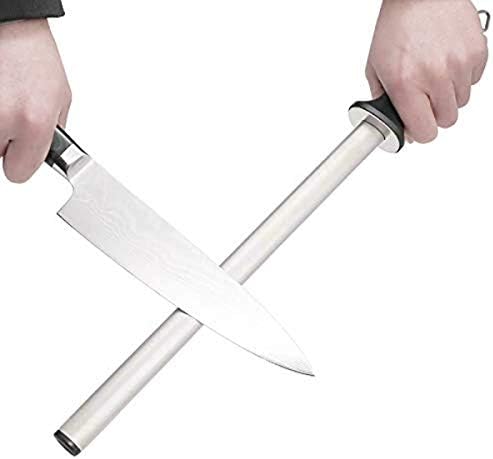 12 אינץ יהלומי סכין מחדד מוט, מקצועי חידוד פלדה עבור מאסטר שף, סכין חידוד מוט או מקל למטבח, בית, יהלומי להב מחדד