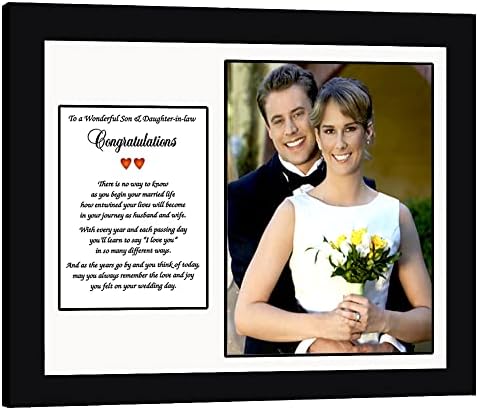 מתנה לחתונה לבן ולחתנות, מסגרת כרטיס שיר, הוסף תמונה 5x7 אינץ '