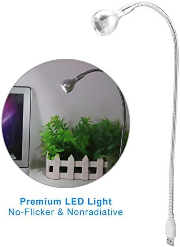 LED גמיש שולחן USB אור, צוואר גמיש 1W גמיש אורך USB שולחן LED טבלת LED אור USB נטענת מנורת שולחן קריאה מנורת שולחן