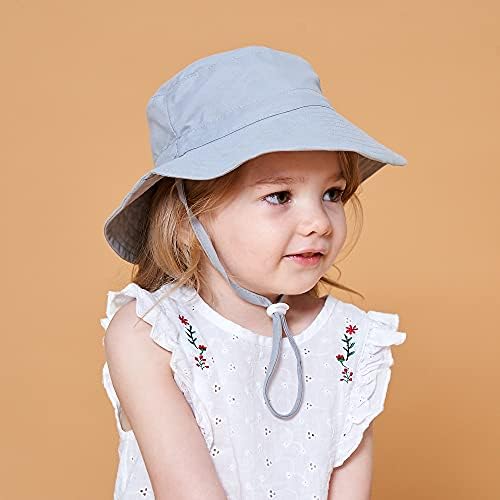 תינוק כובע שמש כובע ילדים קיץ upf 50+ כובע הגנה מפני השמש חוף כובע שוליים כובע דלי לתינוקות פעוט ילדים ילד ילדה