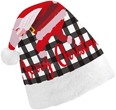חג המולד סנטה כובע, סנטה קלאוס נשיאה מתנת חג המולד חג כובע למבוגרים, יוניסקס נוחות חג המולד כובעי לשנה חדשה חגיגי תלבושות חג