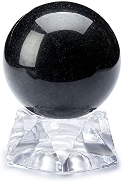 Gehecrst 1.8 אינץ 'טבעי ריפוי אובסידיאני ריפוי אנרגיית אבן חן אבן חן תחום רייקי פסל פיסול פיסול פסל עם בסיס אקרילי