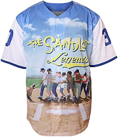 גופיית הבייסבול של Sandlot Benny, 30 Jet Rodriguez 5 מייקל פוזנט 11 אלן כן-כן תפור חולצת ספורט
