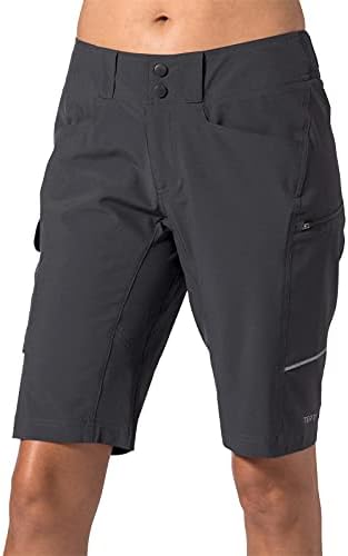 טרי מטרו לייט קצר - מכנסי אופני הרים לנשים - עם מכנסיים קצרים מרופדים לרכיבה על אופניים נשלפים - 11.5 אינץ '