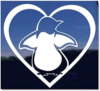 מדבקת מדבקות חלונות Penguin Love Heart Nickerstickers®