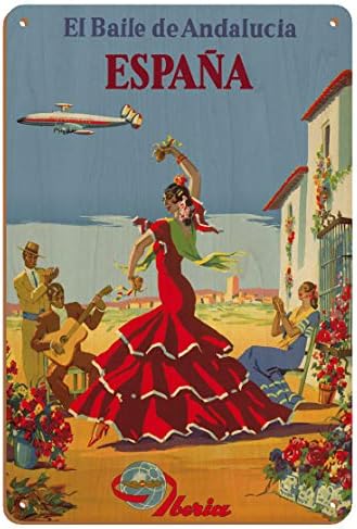 ספרד-אנדלוסיה-איבריה קווי אוויר של ספרד-רקדני פלמנקו-פוסטר נסיעות של חברת תעופה וינטאג 'ג. 1950 - הדפס אמנות מאסטר 9 אינץ'