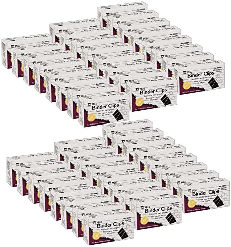 CLI CHL50001-48 קליפים קלסר קיבולת 1/4 אינץ ', שחור, 12 לכל קופסה, 48 קופסאות