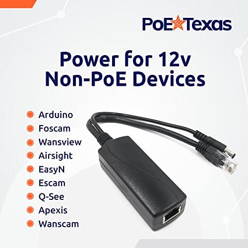 POE TEXAS IEEE 802.3AF 12V Splitter ו- POE Switch 4 יציאה