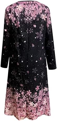 ערב השנה החדשה של נוקמופו. שמלות נשים כפתור מזדמן בצבע אחיד מודפס עם צווארון v משוחרר שמלת שרוול קצר