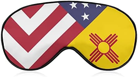 ארהב דגל מקסיקו ניו מקסיקו מצחיק מסיכת עיניים שינה רכה כיסוי עיניים מכוסות עיניים עם רצועה מתכווננת לילדי לילה לגברים נשים