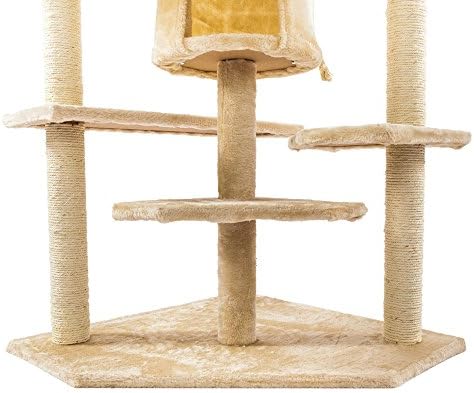 80 רב-רמת חתול עץ סטנד בית, חמוד סיסל חבל קטיפה חתול לטפס עץ חתול מגדל, ריהוט גורים פעילות מגדל עם מגרד הודעות