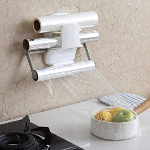 מחזיק גליל נייר טואלט של SEASD או מתלה אחסון בניילון נצמד עשוי מפלסטיק עם קיר רכוב לאביזרי אמבטיה למטבח