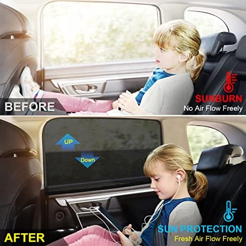 גווני חלון רכב LSTRAGY לתינוק, 2 חבילות גוון שמש לרכב אוניברסלי לילדים לתינוקות מבוגרים חיית מחמד, רשת מכסה גווני שמש צד