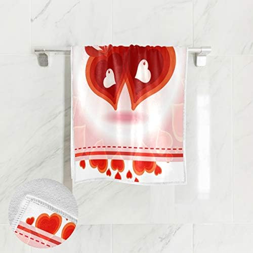 Alaza Alaza's Valentine מגבת יד מגבת יוגה כושר כותנה כותנה מגבות ספא ​​מגבות סופגות רב תכליתי למטבח אמבטיה מלון בית תפאורה 15x30