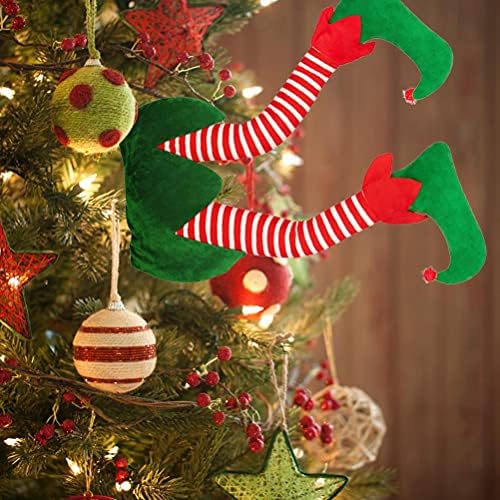 Aatraay חג המולד סנטה שדון רגליים קישוט עץ עץ חג המולד עיצוב סנטה רגליים רגליים רגליים