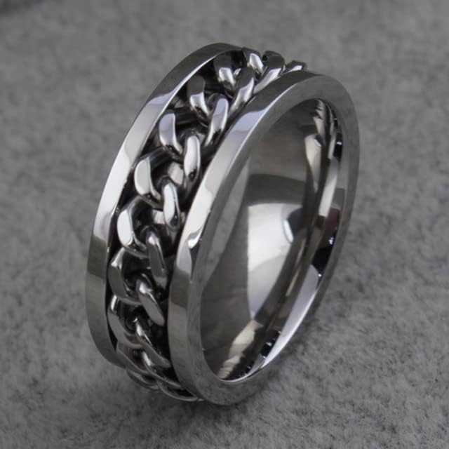 קולסו 8 ממ כסף שרשרת טבעת עבור גברים ונשים-64586