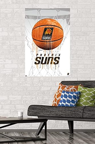 Trends International NBA Phoenix Suns - טפטוף כדורסל 21 פוסטר קיר, 22.375 x 34, גרסה לא ממוסגרת