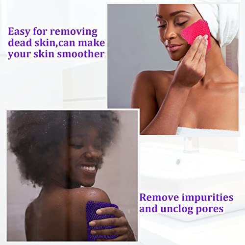 6 חתיכות גוף נטו אפריקני פילינג פילינג אמבטיה ספוג פילינג גוף מקלחת גוף קרצוף גב קרצוף עור חלק יותר לשימוש יומיומי