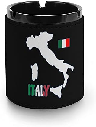 איטליה מפה דגל סיגריות מאפרת עור מגש אפר עור מחזיק עישון לקישוט שולחן עבודה של המשרד הביתי