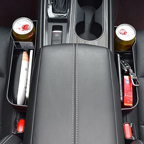 Vahinix מכונית מושב מכונית מארגן קופסת אחסון מושב קדמית עם מחזיק כוס, מתאימה להניח קופסת אחסון לטלפונים סלולריים.
